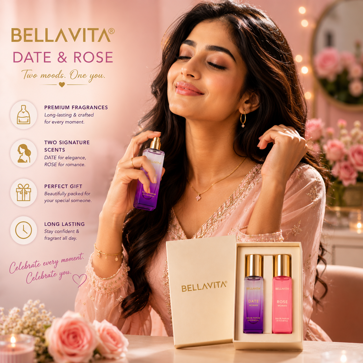 Bella Vita Luxury DATE Woman + ROSE Woman Perfume