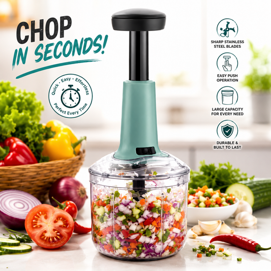 Manual Fruit and Vegetable Chopper 1100ML