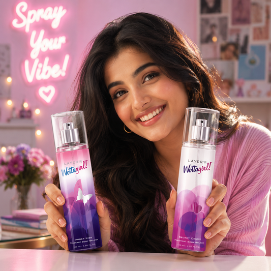 LAYER'R Wottagirl! Secret Crush & Amber Kiss  Body Spray