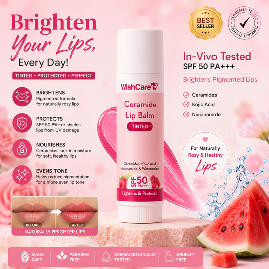WishCare Tinted Ceramide Lip Balm with SPF50 PA+++  - 5gm
