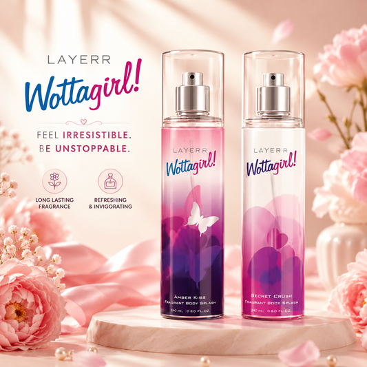 LAYER'R Wottagirl! Secret Crush & Amber Kiss  Body Spray