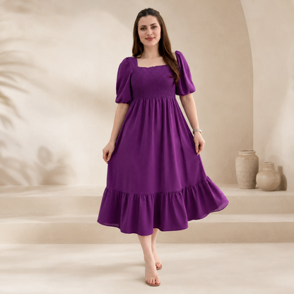 fancy gathered women dress & gown
