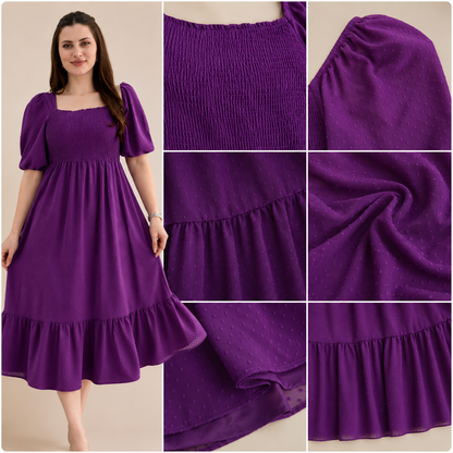 fancy gathered women dress & gown