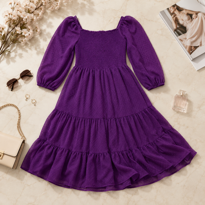 fancy gathered women dress & gown