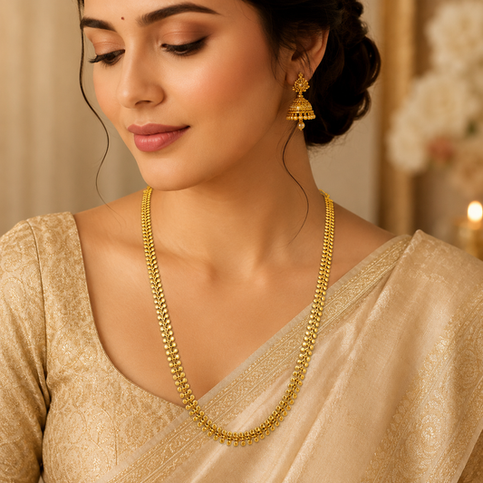 Gold Plated Long Necklace for Women