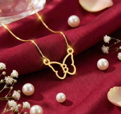Butterfly Letter Pendant