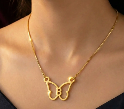 Butterfly Letter Pendant