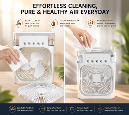 Portable Mini Air Cooler Fan with Humidifier,