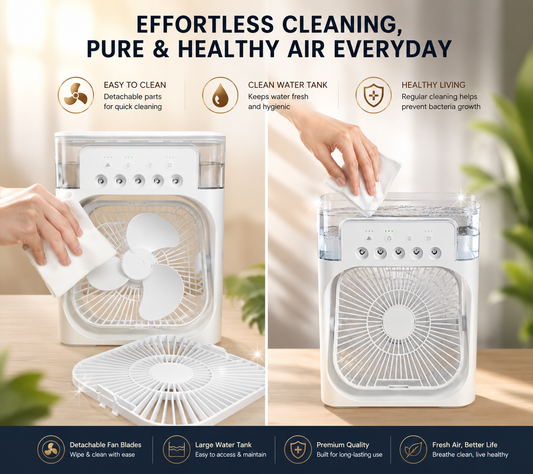 Portable Mini Air Cooler Fan with Humidifier,