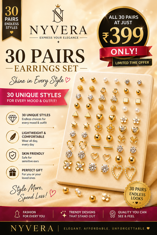 Gold Plated Earrings Combo Pack for Women