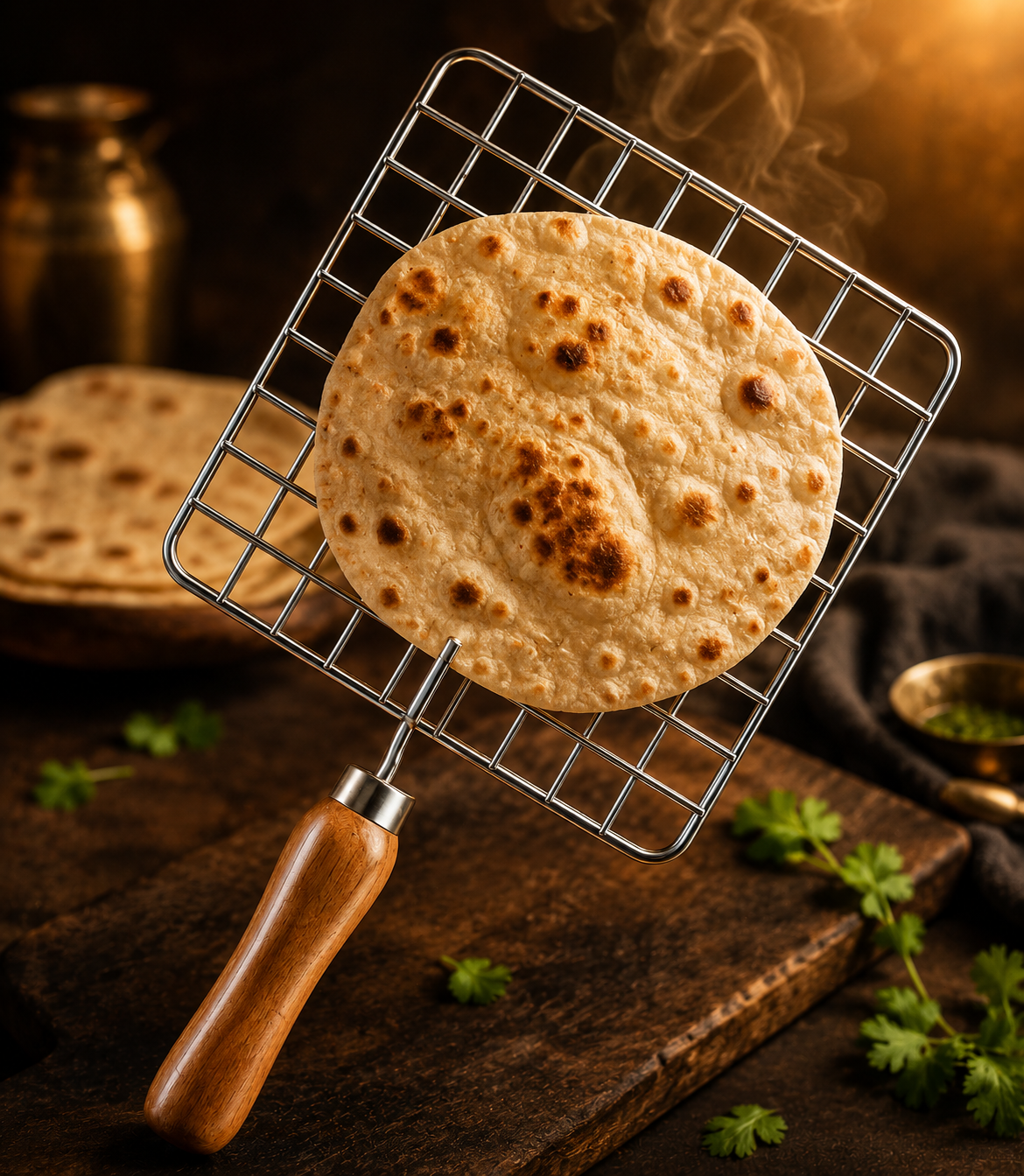 Wooden Square Roasting Net Stainless Steel