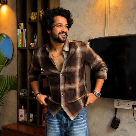 Trending check shirts ( Espresso Brown )